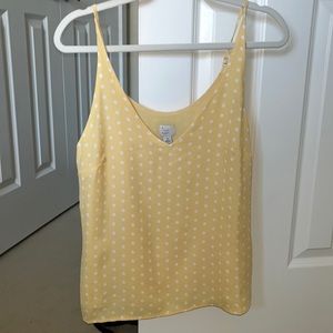 yellow polka dot tank